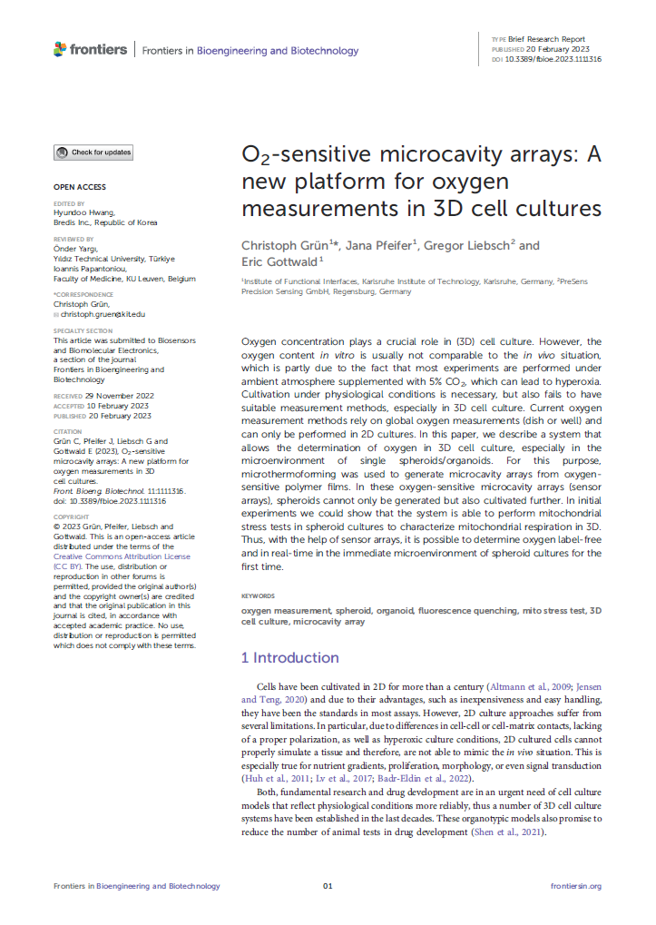 Frontiers in Bioengineering and Biotechnology