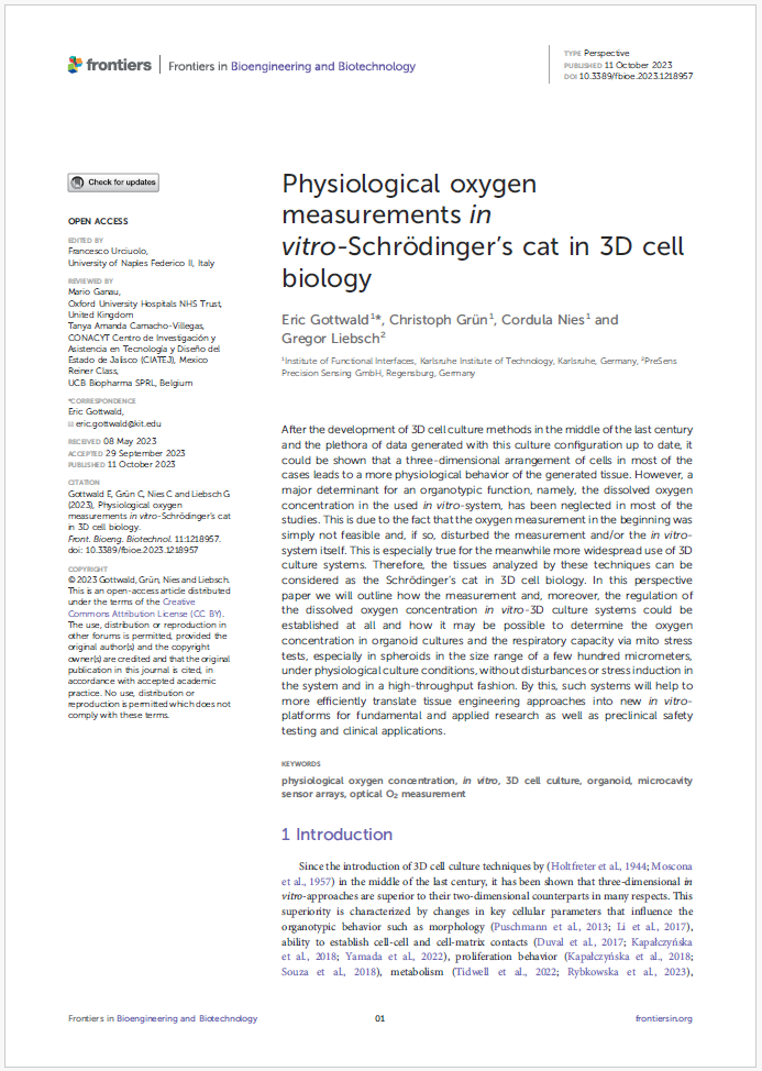 Physiological Oxygen measurements in vitro: Schrödinger's Cat in 3D Cell Biology