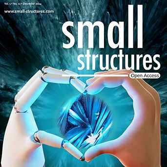 Robotic and human hands forming a heart shape around a glowing crystalline structure.